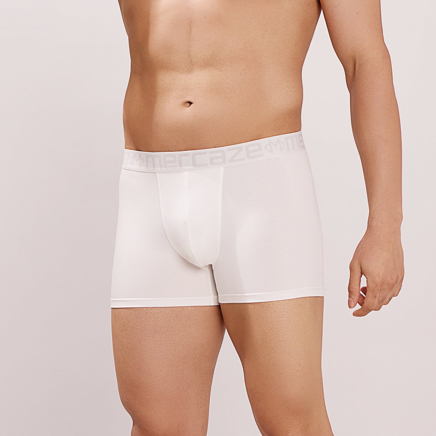 Soft Waistband - Premium Cotton Modal Spandex Trunk - M117 -  White