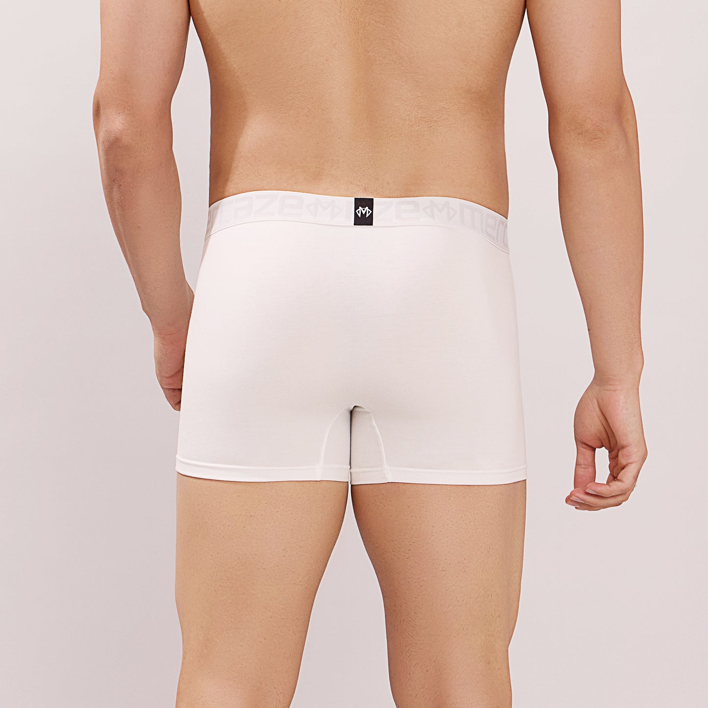 Soft Waistband - Premium Cotton Modal Spandex Trunk - M117 -  White