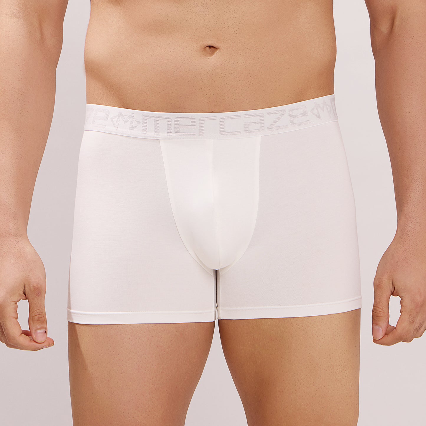 Soft Waistband - Premium Cotton Modal Spandex Trunk - M117 -  White