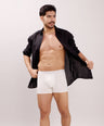 Soft Waistband - Premium Cotton Modal Spandex Trunk - M117 -  White