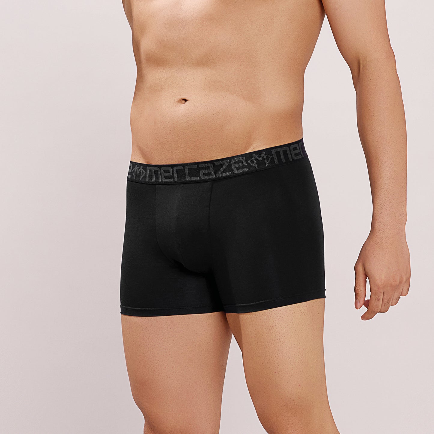 Soft Waistband - Premium Cotton Modal Spandex Trunk - M117 - Black