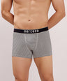 Breathable Comfort Fit – Super Combed Cotton Spandex Striped Trunk  – M121 – Grey