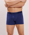 Breathable Comfort Fit – Super Combed Cotton Spandex Striped Trunk  – M121 – Indigo