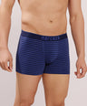 Breathable Comfort Fit – Super Combed Cotton Spandex Striped Trunk  – M121 – Indigo