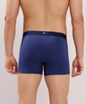 Breathable Comfort Fit – Super Combed Cotton Spandex Striped Trunk  – M121 – Indigo
