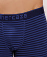 Breathable Comfort Fit – Super Combed Cotton Spandex Striped Trunk  – M121 – Indigo