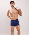 Breathable Comfort Fit – Super Combed Cotton Spandex Striped Trunk  – M121 – Indigo