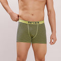 Breathable Comfort Fit – Super Combed Cotton Spandex Striped Trunk  – M121 – Lime