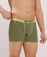 Breathable Comfort Fit – Super Combed Cotton Spandex Striped Trunk  – M121 – Lime