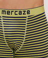 Breathable Comfort Fit – Super Combed Cotton Spandex Striped Trunk  – M121 – Lime