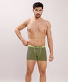 Breathable Comfort Fit – Super Combed Cotton Spandex Striped Trunk  – M121 – Lime