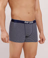 Breathable Comfort Fit – Super Combed Cotton Spandex Striped Trunk  – M121 – Navy
